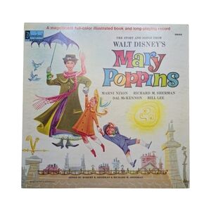 Walt Disney's 1964 Mary Poppins Vinyl Record 3922 12" LP & 11 Page Storybook